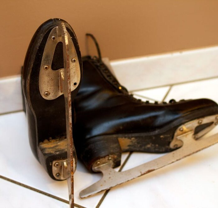 PATINS À GLACE VINTAGE BOIS PAYS BAS années 30