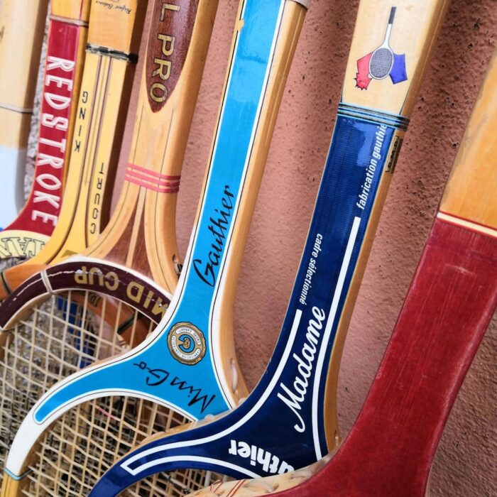 Ancien presse raquette de tennis en bois , old wooden tennis racket press - France