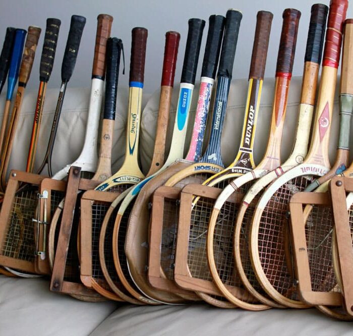 Ancienne Raquette De Tennis En Bois Avec Sa Presse Vintage - Déco Ou Collection