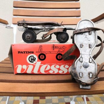 Patins à Roulettes Vintage Des Années 50 - Boîte Magasin Menomonee Wisconsin - Rare