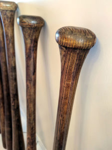 Manche de la batte de baseball en bois vintage
