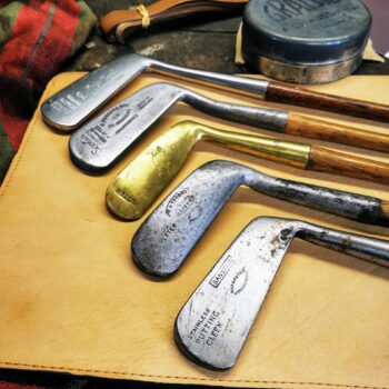 Putter de golf vintage rénovés avec soin et qualité par Ben et Flo - vue détaillée des outils et matériaux utilisés