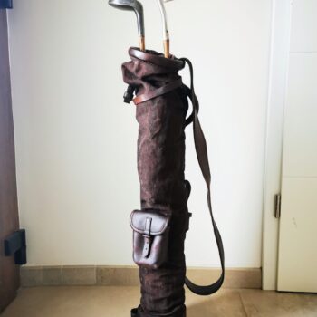Sac de golf en Canva brun foncé