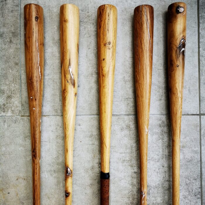 Lot De 5 Anciennes Battes De Baseball En Bois Wilson - Jeunes, Vintage, Occasion