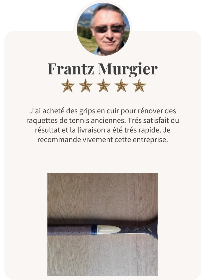 Grips en cuir de haute qualité pour raquettes de tennis