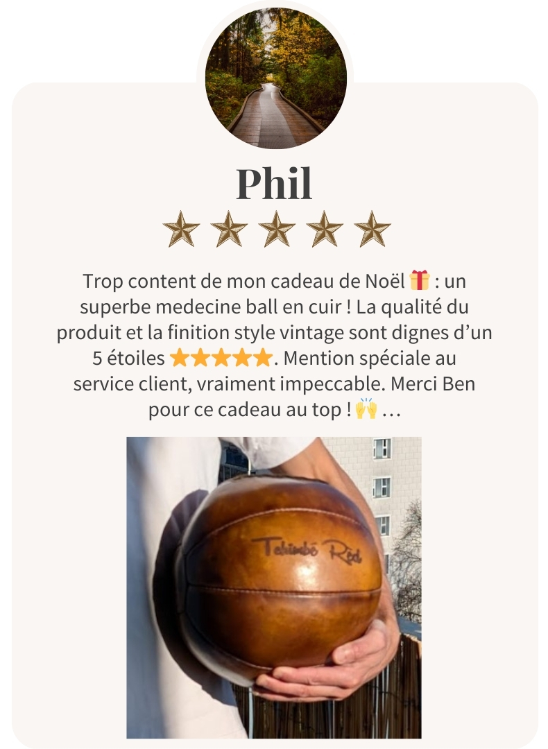 Medecine ball en cuir vintage de qualité supérieure