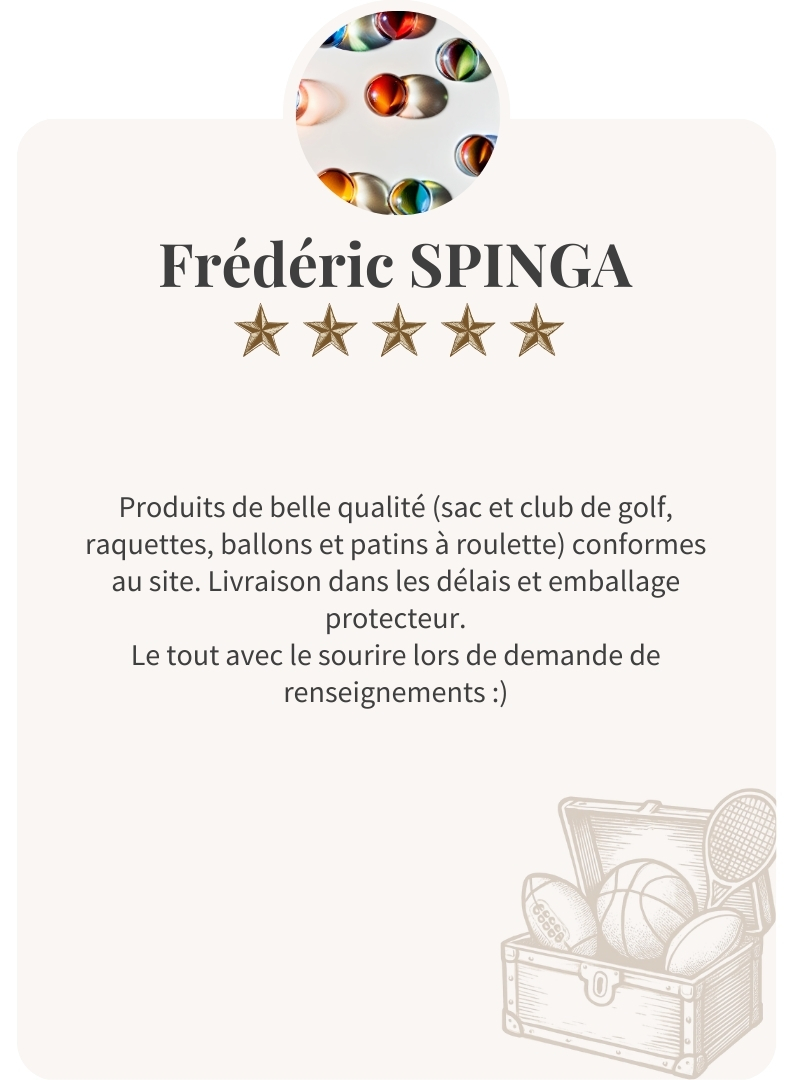 Frédéric SPINGA apprécie la qualité des produits et la rapidité de livraison