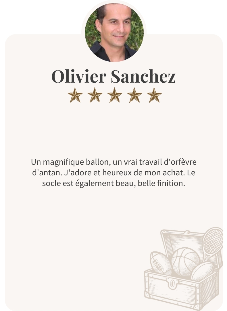 Témoignage d’Olivier sur l’achat d’un ballon de sport rétro