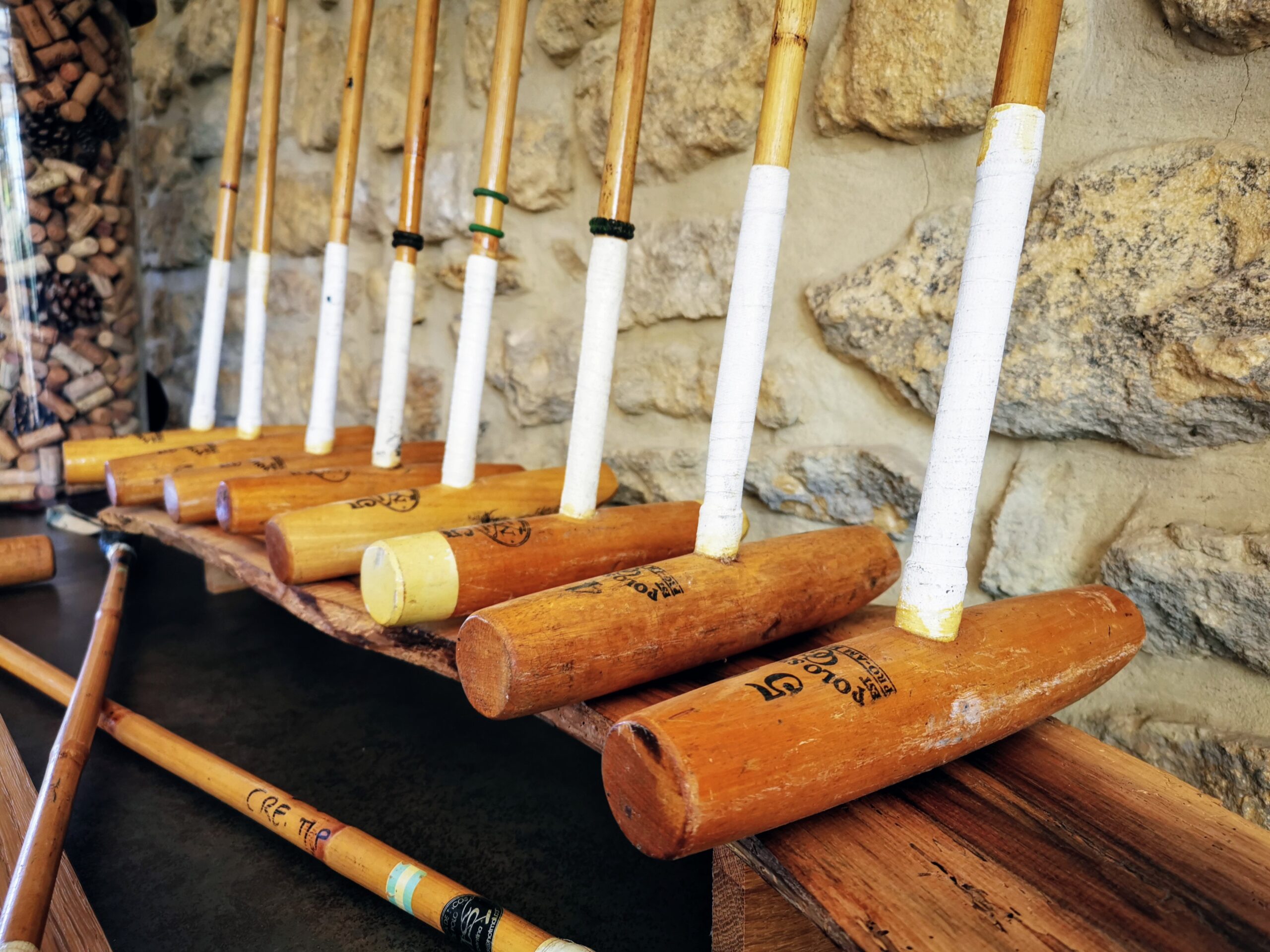 Têtes de maillets de polo en bois