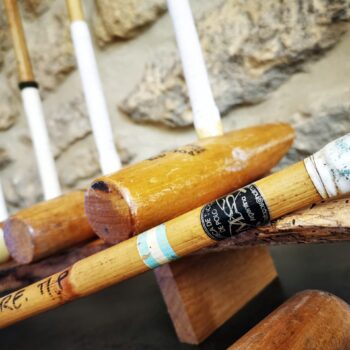 Détails d'un maillet de polo vintage